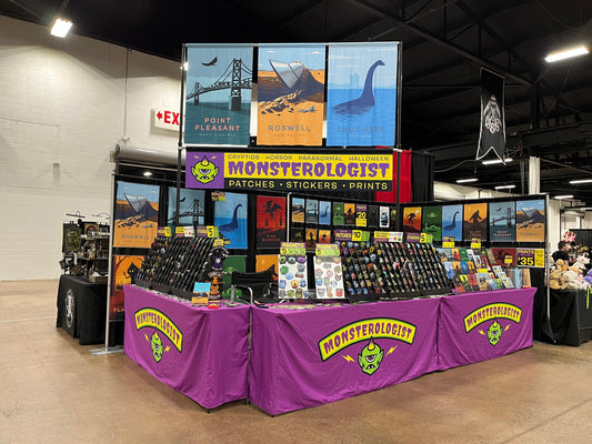 Monsterologist artist booth at Oddities & Curiosities Expo Philadelphia