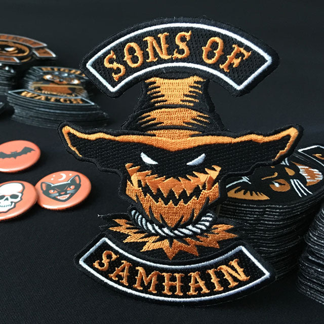 Halloween scarecrow vintage motorcycle club embroidered patch by Monsterologist