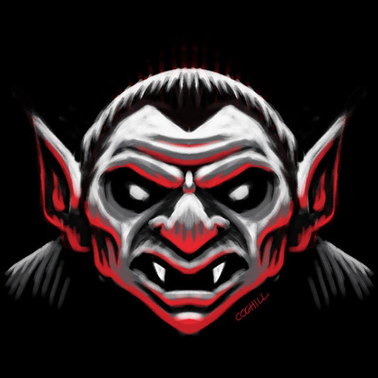 Vampire head drawing