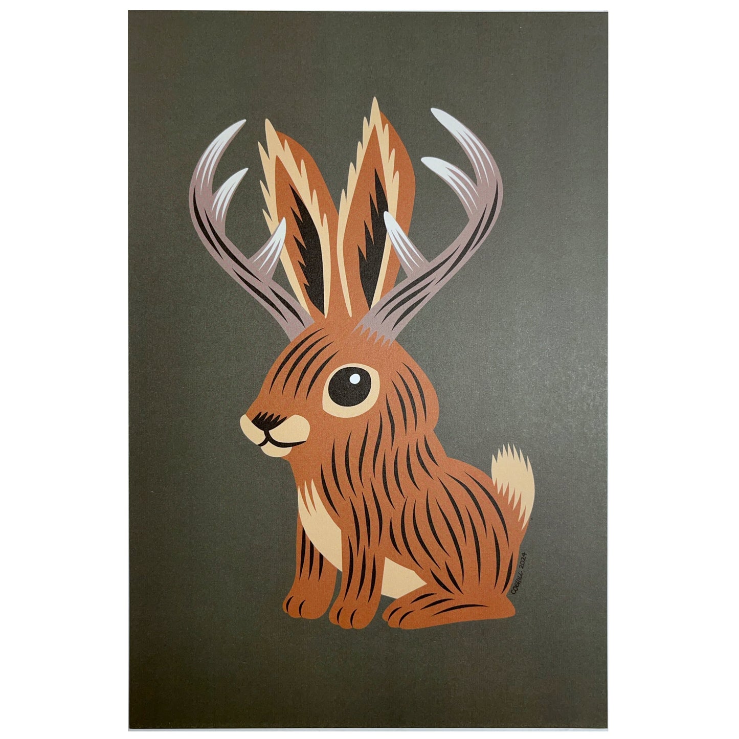 Jackalope Cute print 6x9