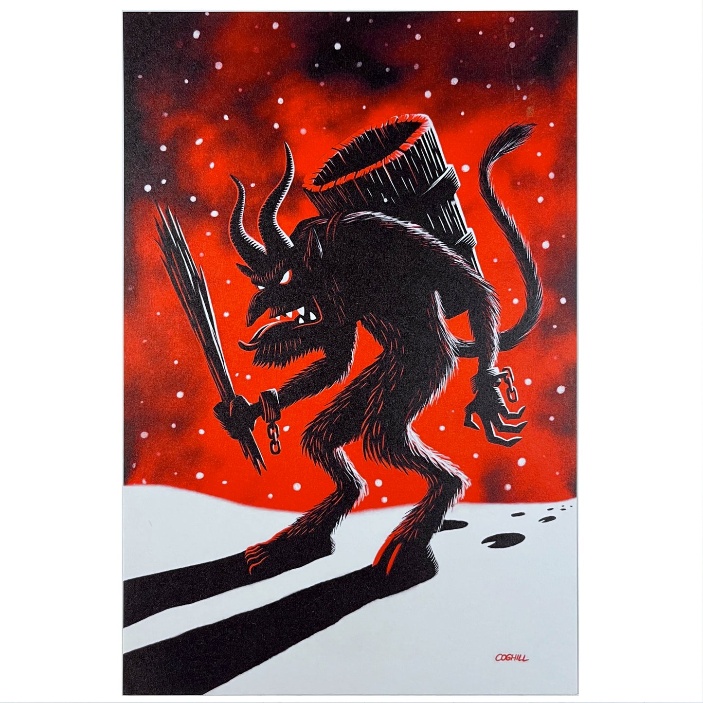 Krampus Approaches print 6x9