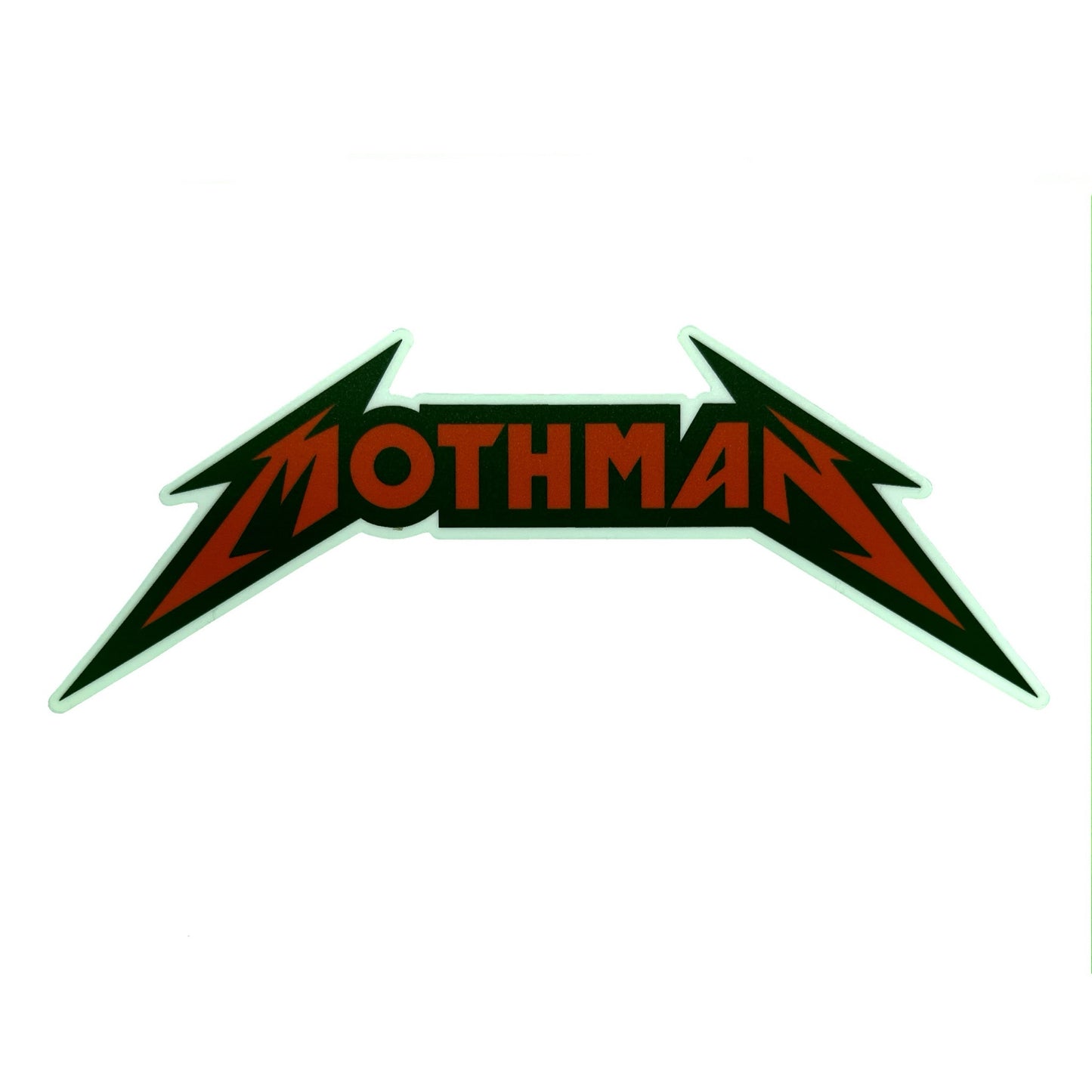 Mothman Metal logo sticker