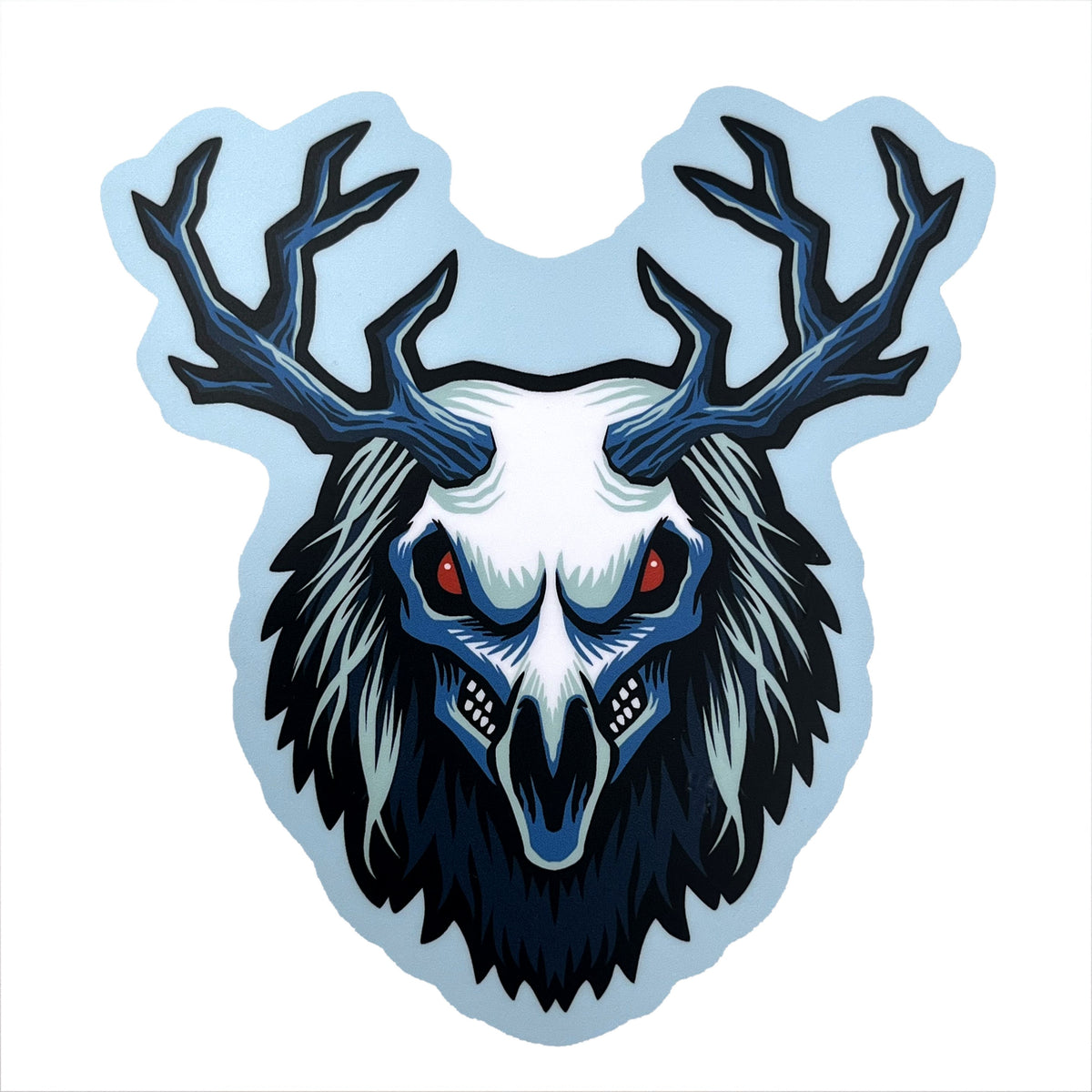 Wendigo head sticker