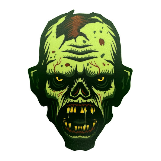 Zombie head sticker