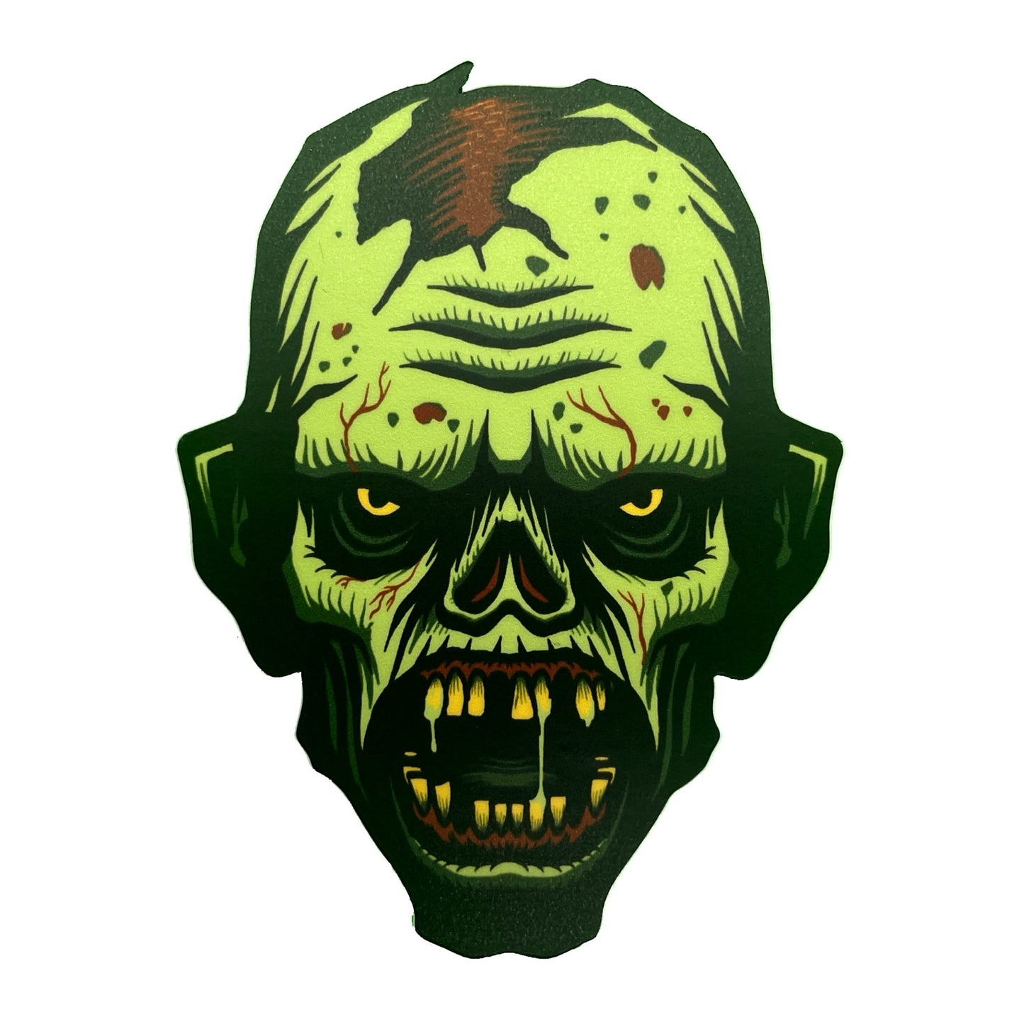 Zombie head sticker