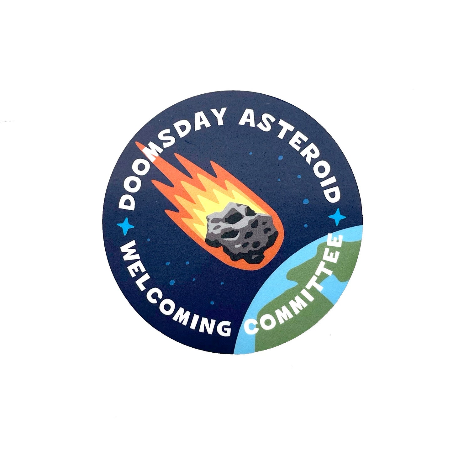 Doomsday Asteroid Welcoming Committee sticker