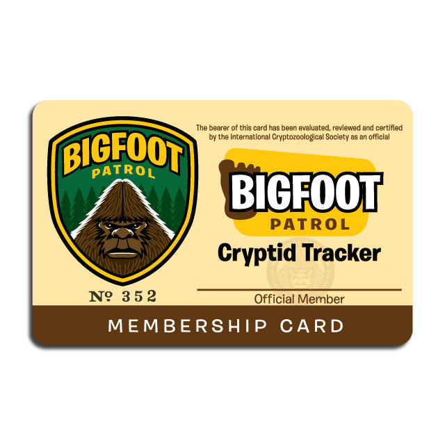 Bigfoot Patrol membership card
