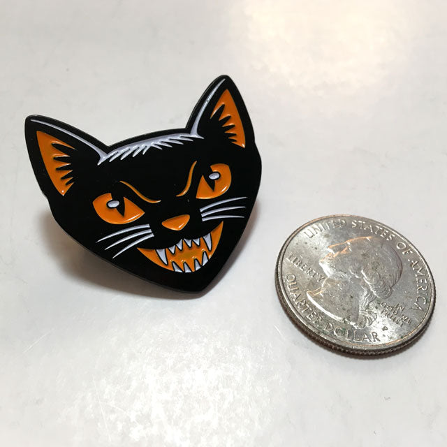 Black Cat enamel pin