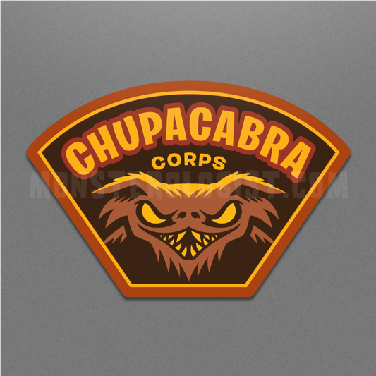 Chupacabra Corps military insignia sticker by Monsterologist