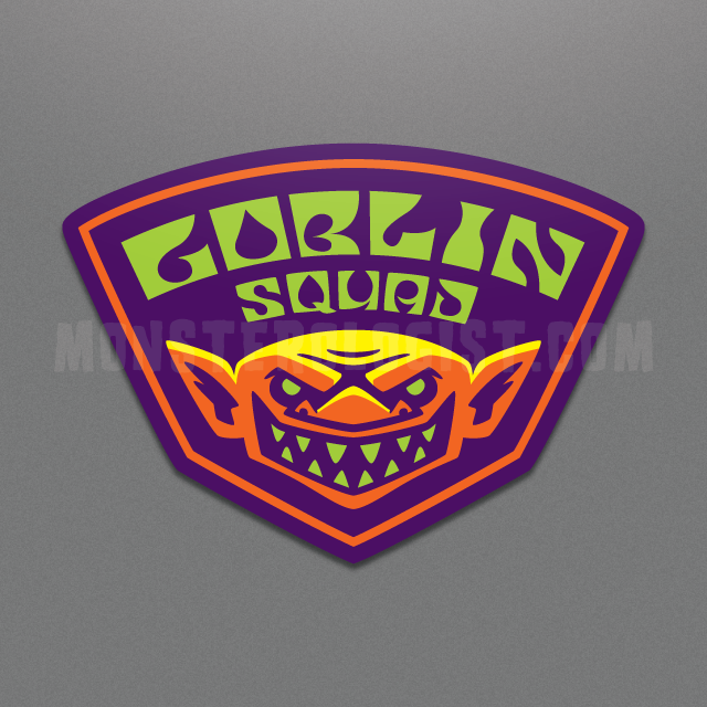 Goblin Squad military insignia folklore sticker