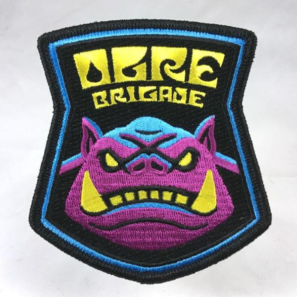 Ogre Brigade embroidered patch psychedelic blacklight sword-and-sorcery