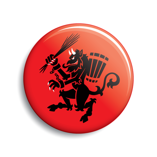 Krampus Rampant button heraldic Medieval