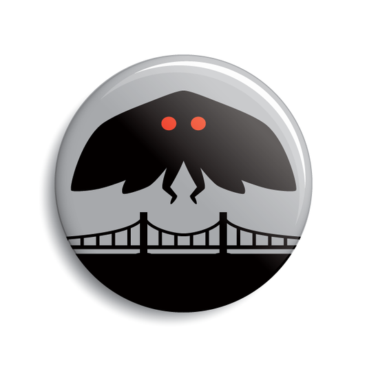 Mothman button by Monsterologist