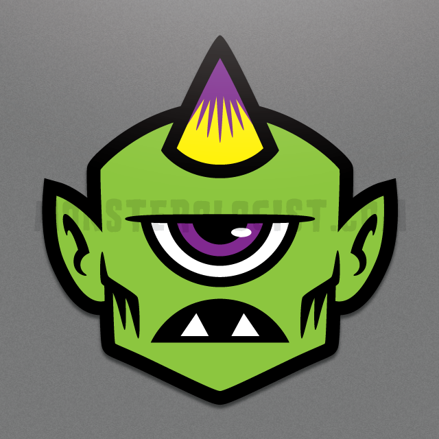 Cyclops vinyl die-cut sticker by Monsterologist