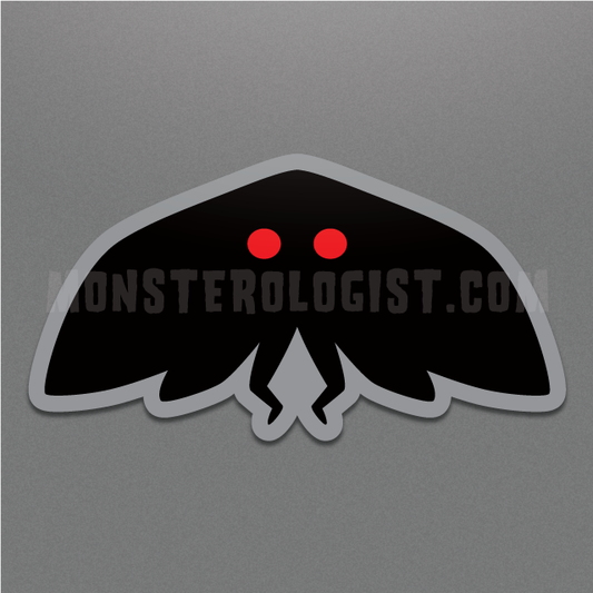 Mothman minimalist cryptozoology sticker by Monsterologist