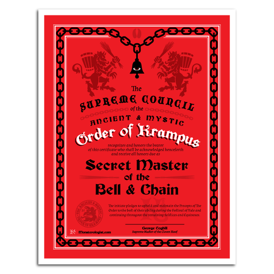 Order Of Krampus Initiation Certificate