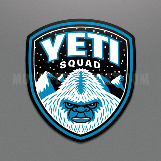 Yeti Squad window cling
