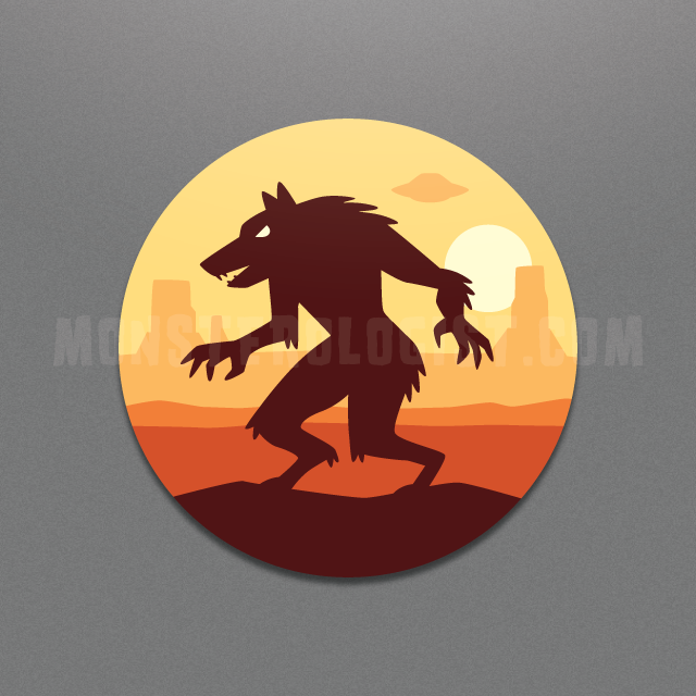 Skinwalker sticker by Monsterologist