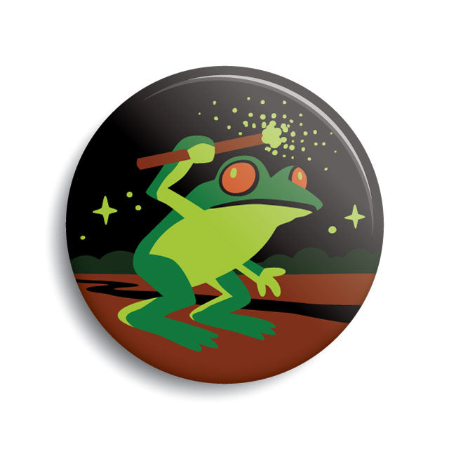 Loveland Frogman pin-back button by Monsterologist