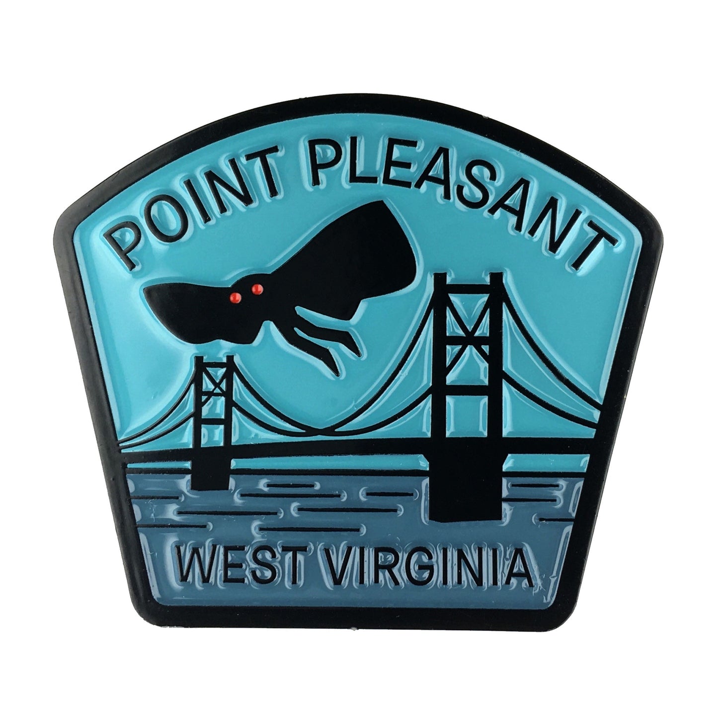 Point Pleasant West Virginia Mothman enamel travel pin by Monsterologist