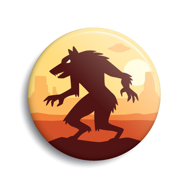 Skinwalker pin-back button by Monsterologist