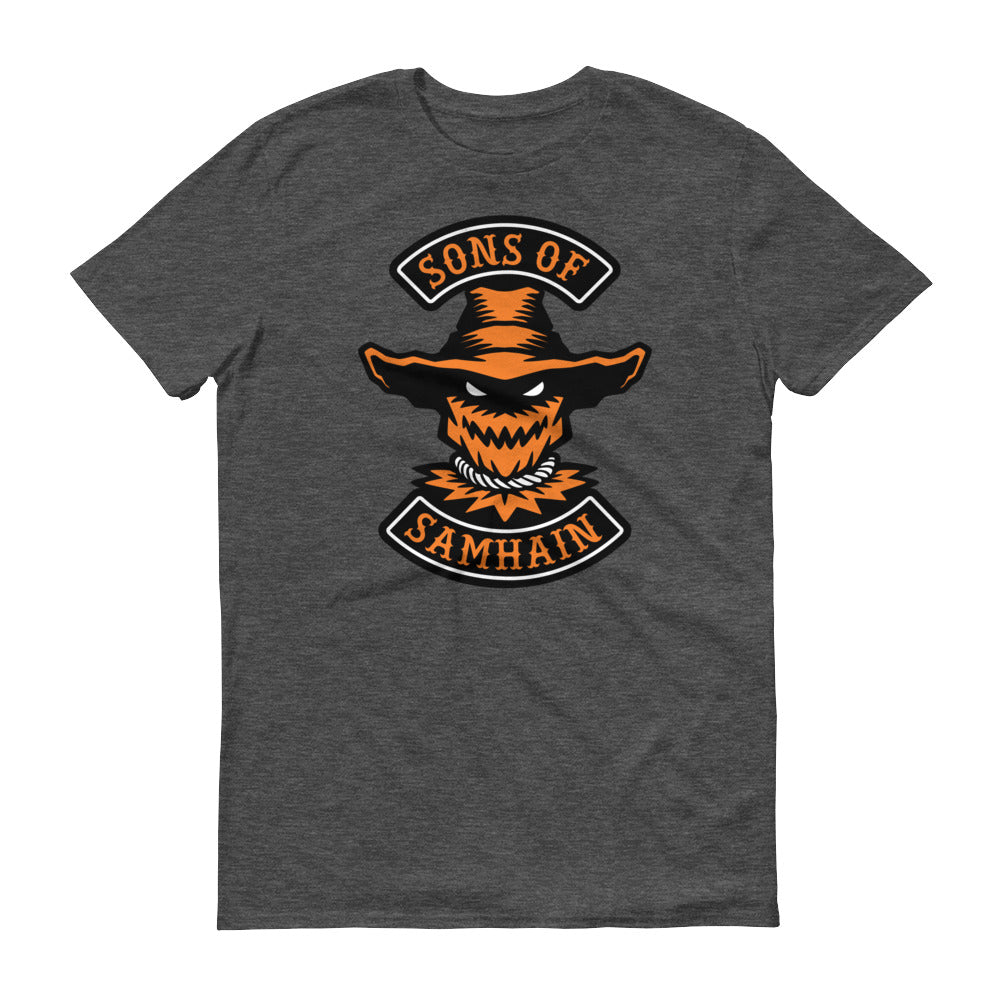 Sons Of Samhain Scarecrow Halloween Biker Short-Sleeve T-Shirt