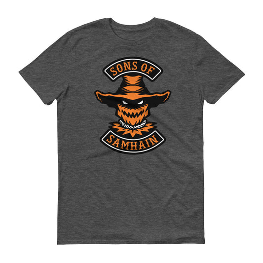 Sons Of Samhain Scarecrow Halloween Biker Short-Sleeve T-Shirt