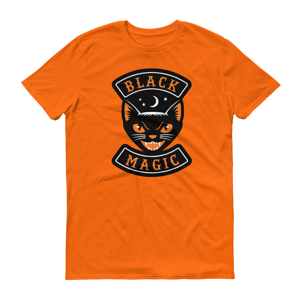 Black Magic Vintage Halloween Black Cat Short-Sleeve T-Shirt