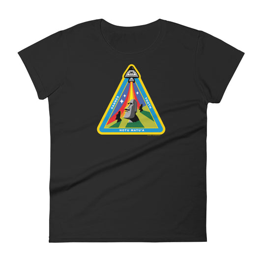 Easter Island Outpost Ancient Astronaut Insignia women's short sleeve t-shirt