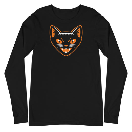 Halloween Black Cat Long Sleeve T-Shirt