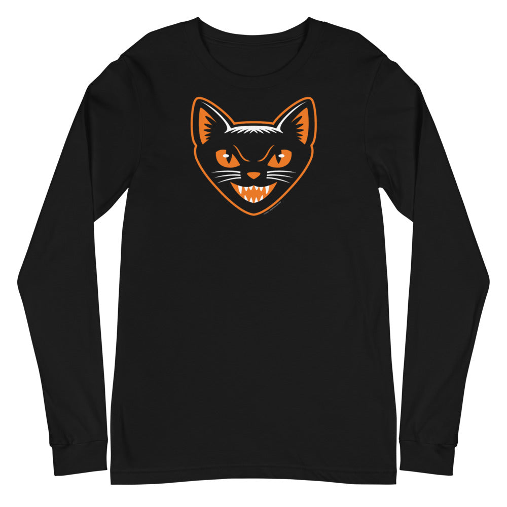 Halloween Black Cat Long Sleeve T-Shirt