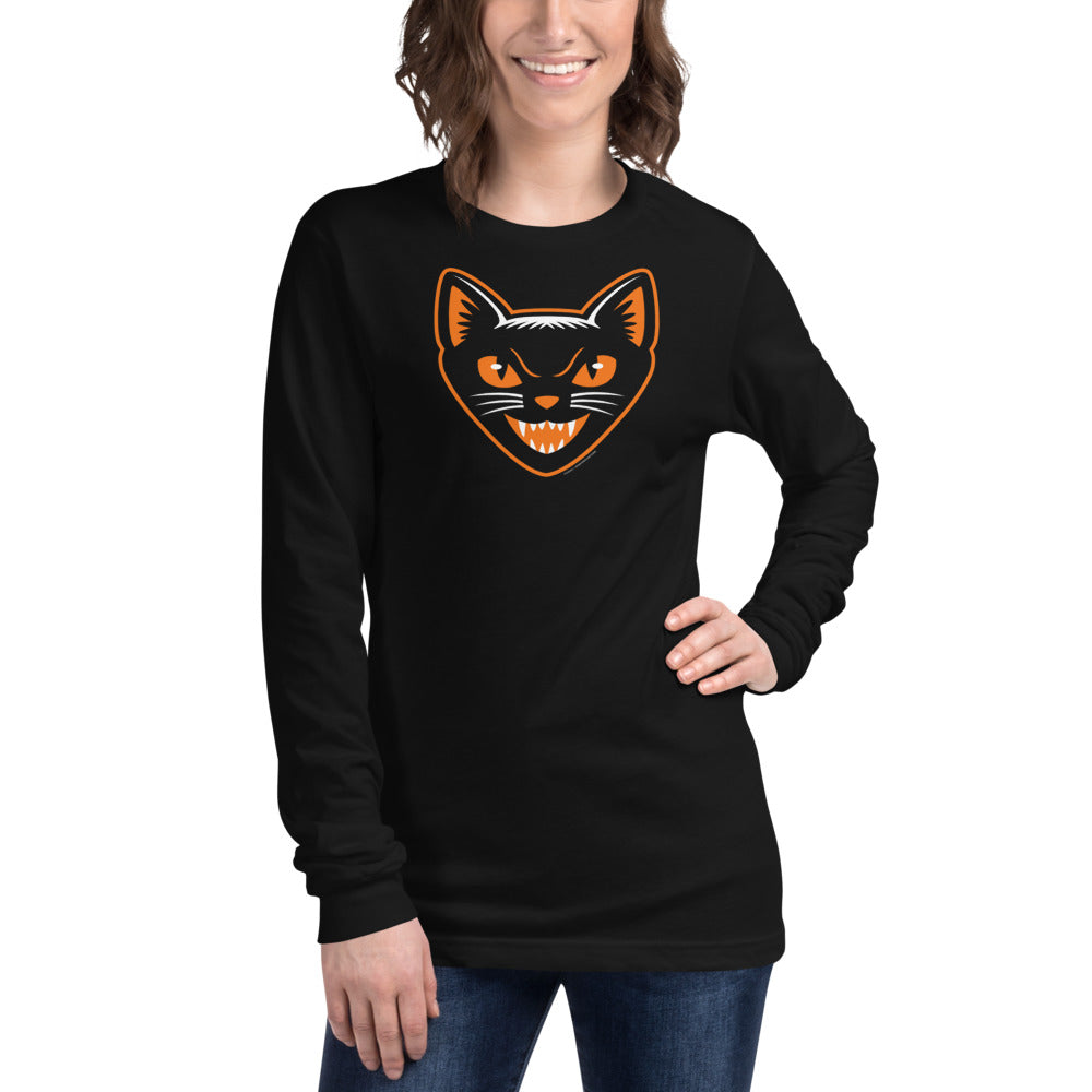 Halloween Black Cat Long Sleeve T-Shirt
