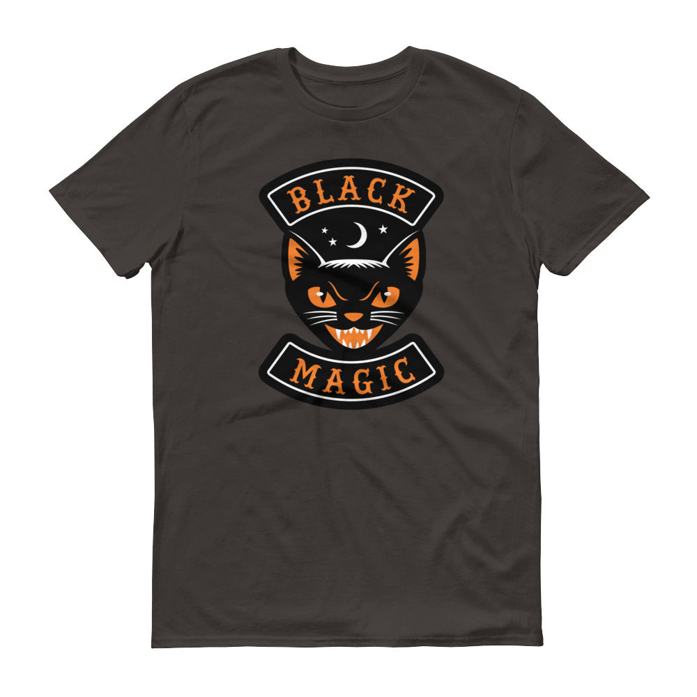Black Magic Vintage Halloween Black Cat Short-Sleeve T-Shirt