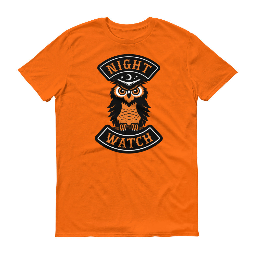 Night Watch owl Halloween biker short-sleeve t-shirt