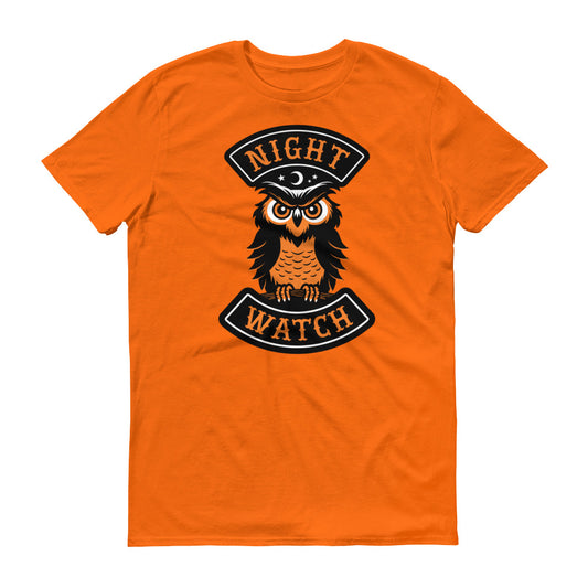 Night Watch owl Halloween biker short-sleeve t-shirt