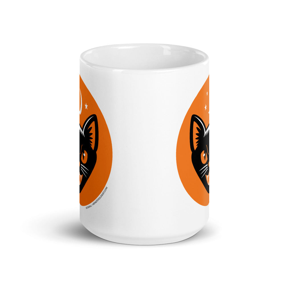 Vintage Halloween Black Cat Coffee Mug
