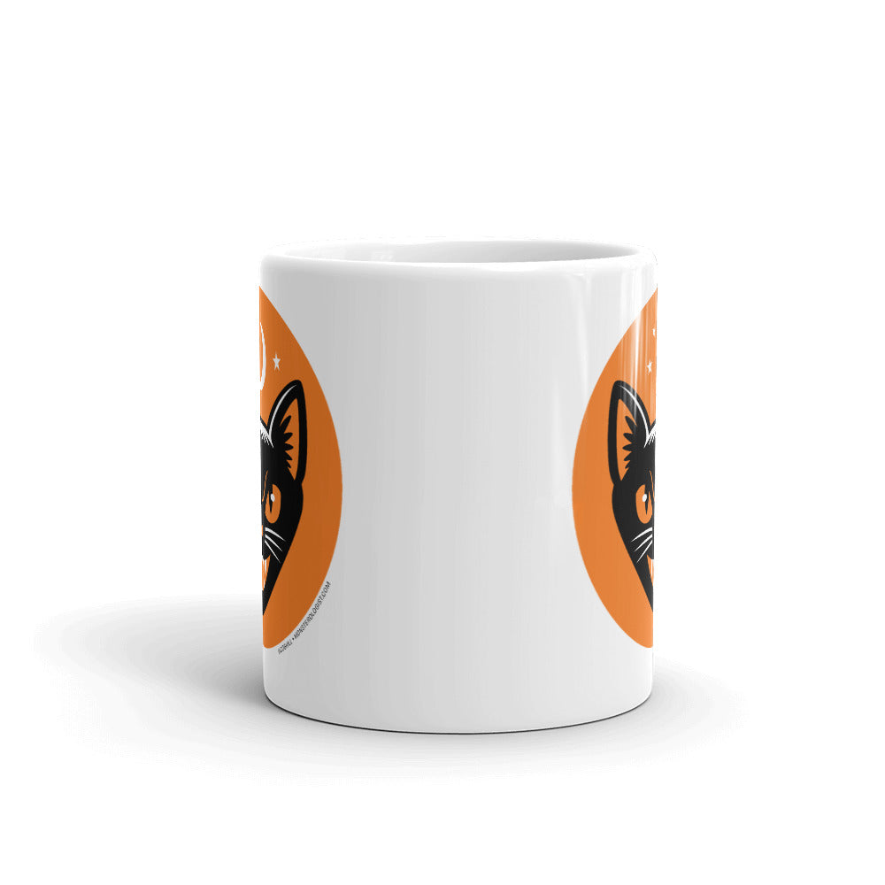 Vintage Halloween Black Cat Coffee Mug