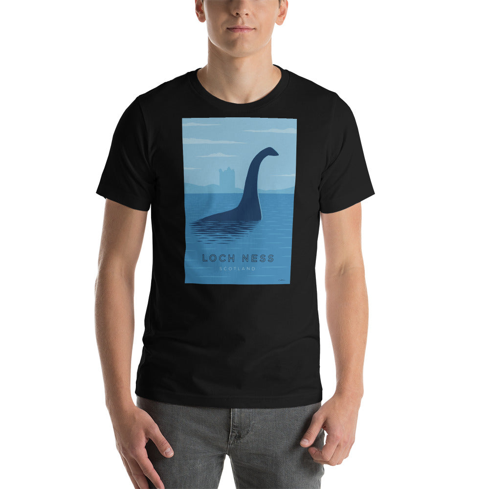Loch Ness, Scotland Nessie travel poster t-shirt