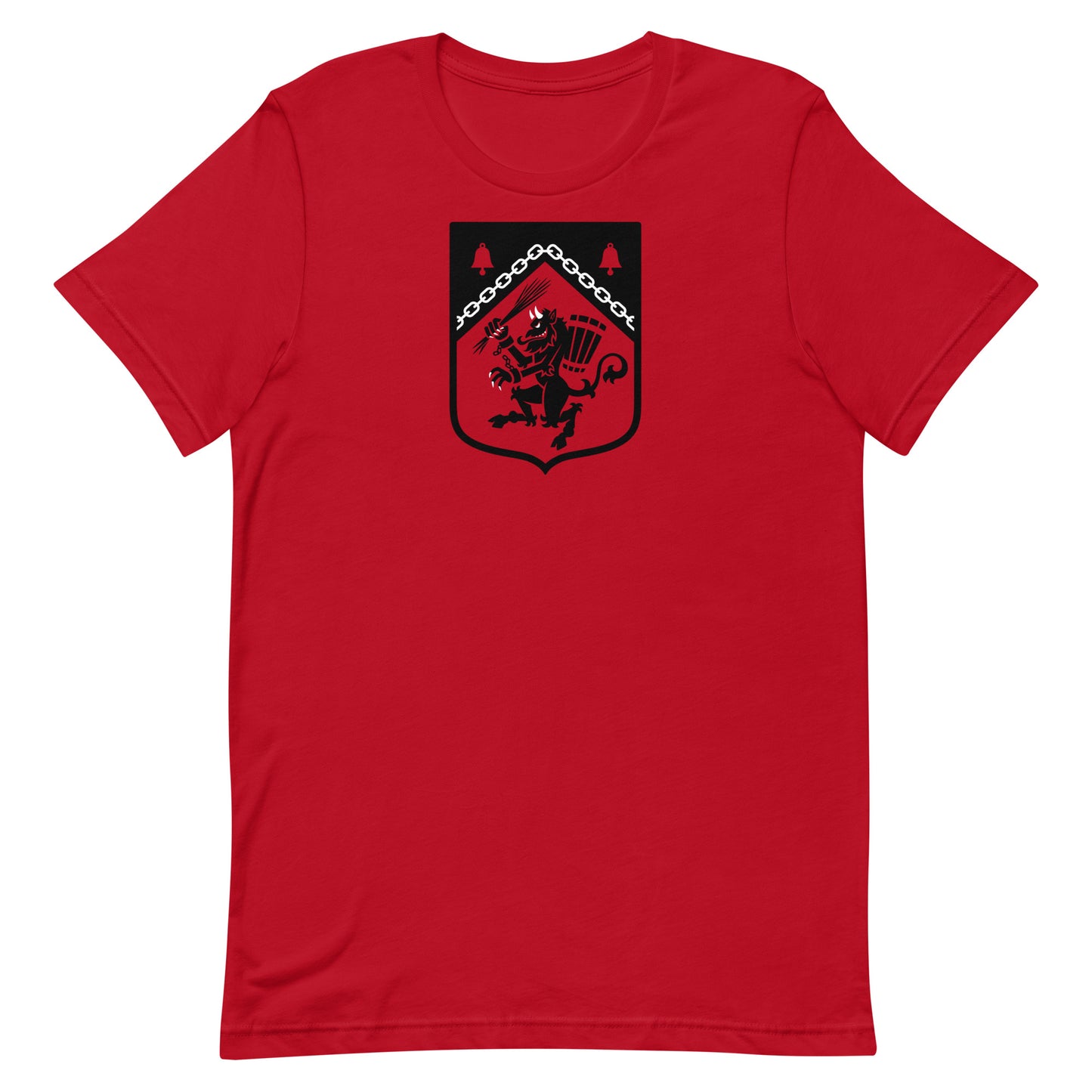 Krampus Rampant Heraldic Shield Short-Sleeve T-Shirt