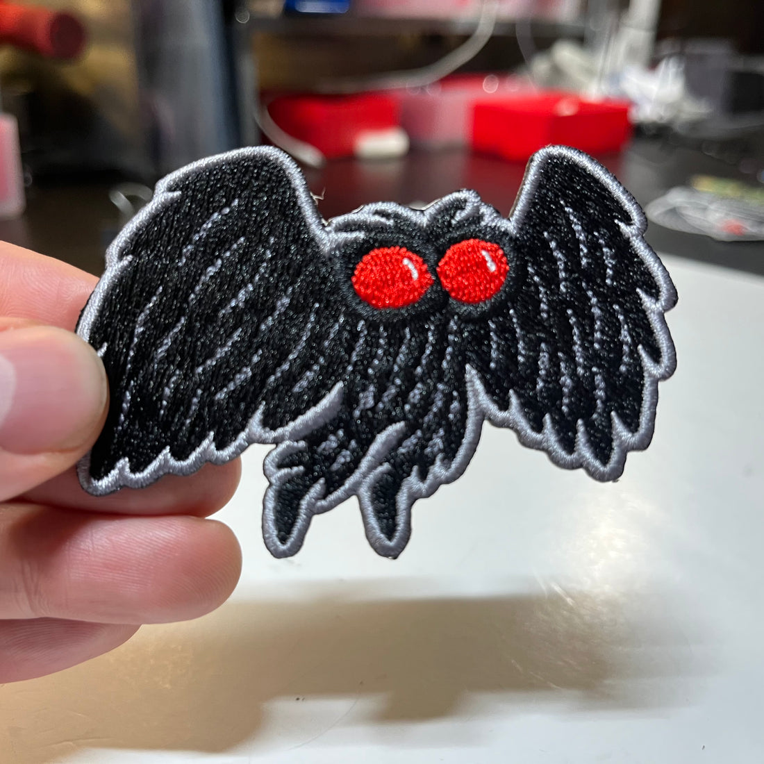 New embroidered patch: Mothman Cute