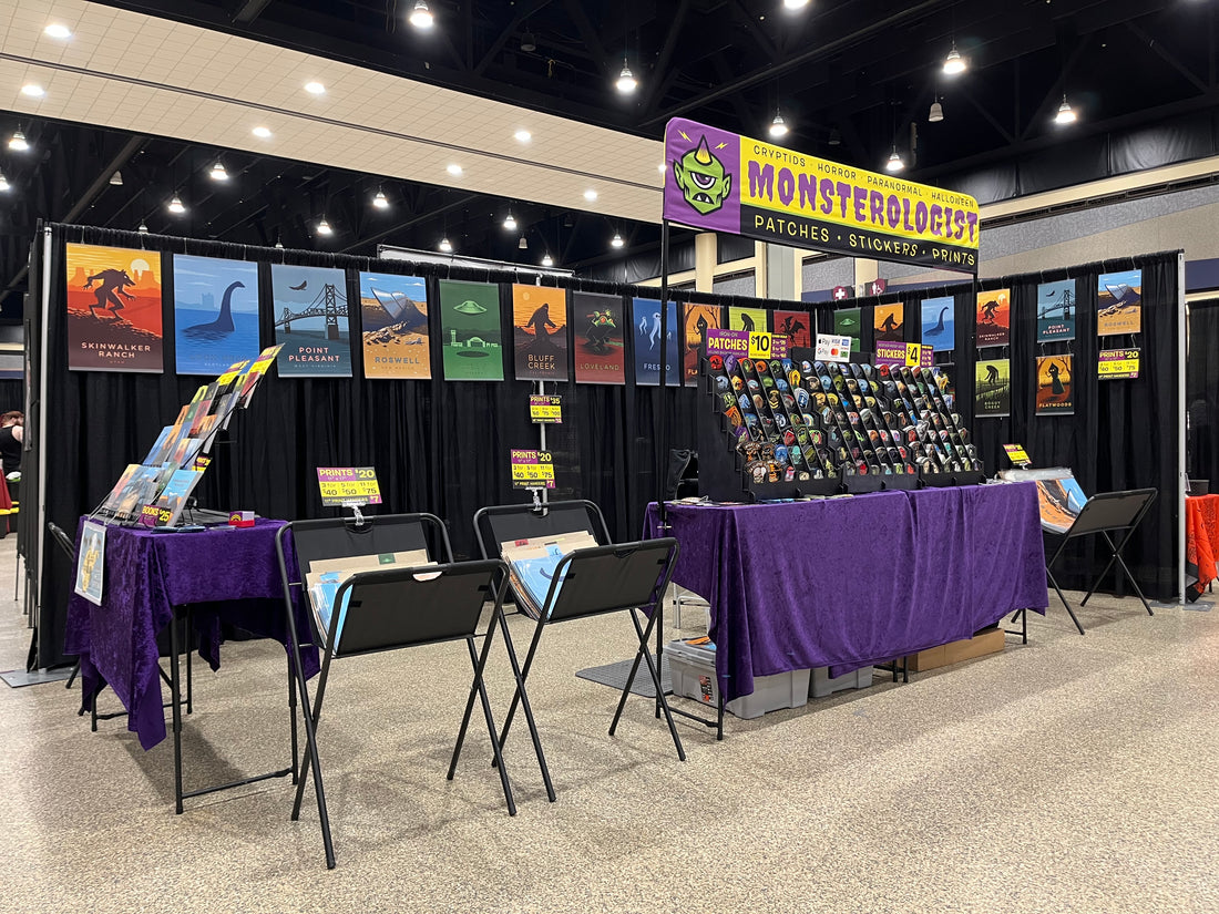 New Monsterologist Artist Table Booth Display