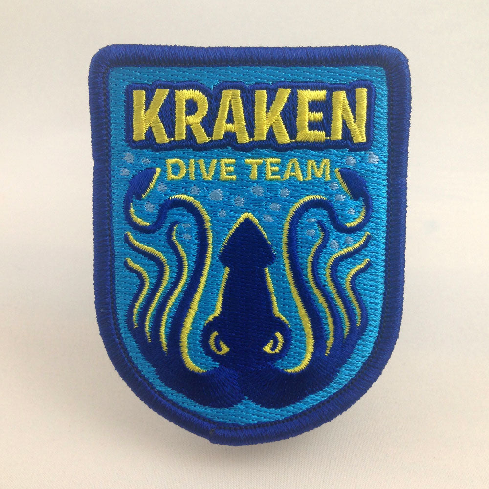 Kraken Dive Team cryptozoology military embroidered patch by Monsterologist
