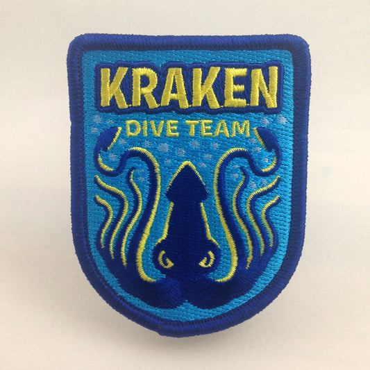 Kraken Dive Team cryptozoology military embroidered patch by Monsterologist
