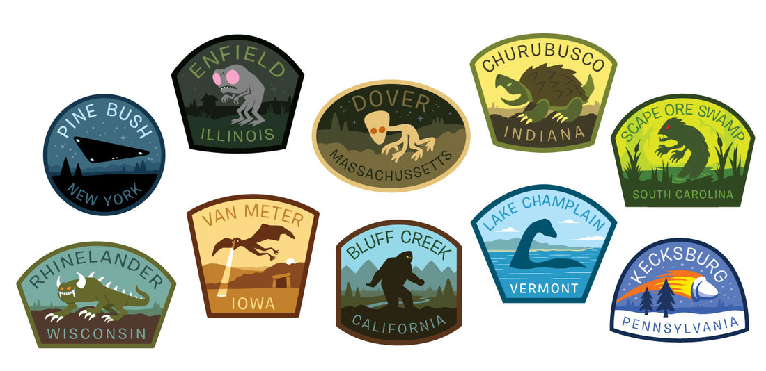 Kickstarter: Paranormal Places Travel Patches & Stickers, Series 2