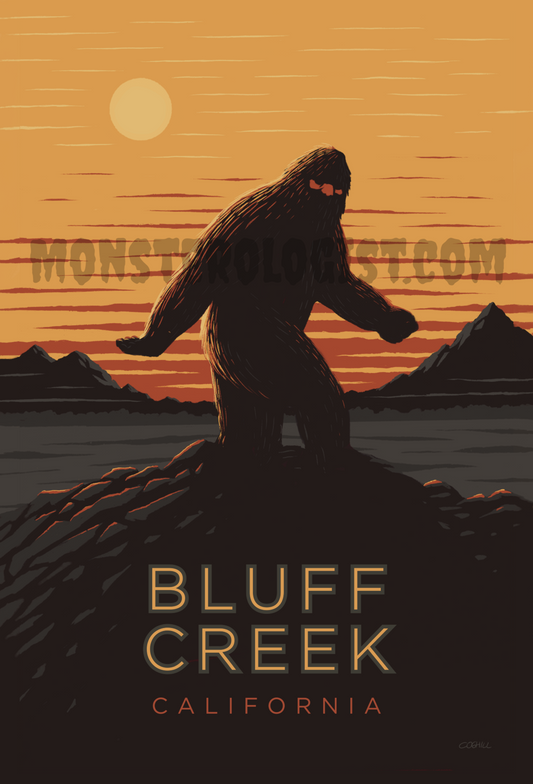 Bluff Creek, California travel poster print 6x9