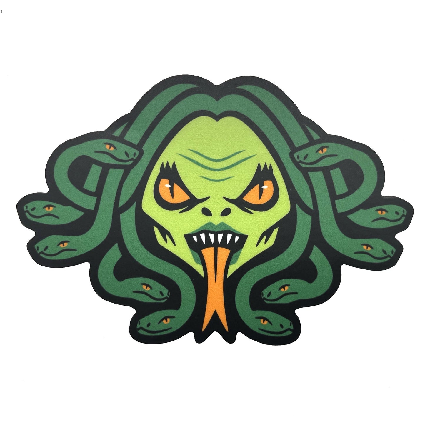 Medusa mythological creature sticker, featuring the Greek goddess with snakes for hair.