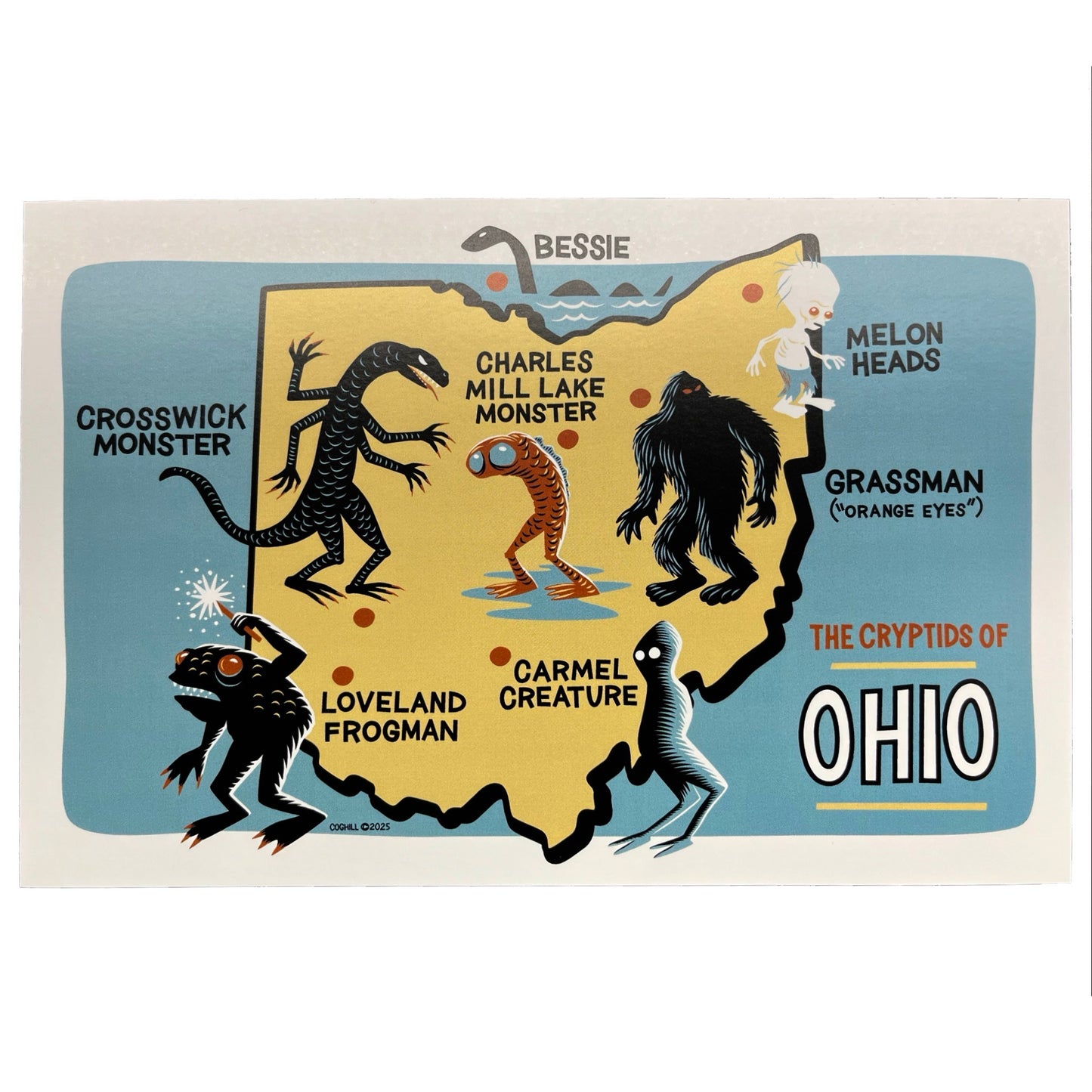Ohio Cryptids Map | 6x9  print