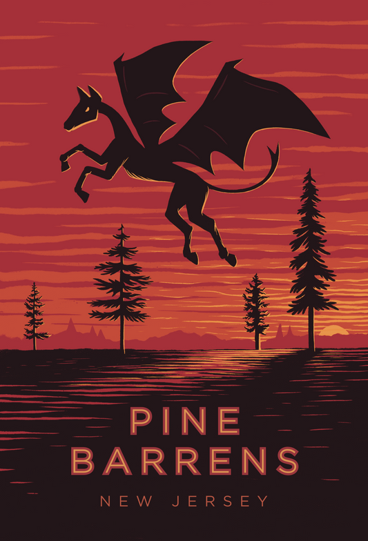 Pine Barrens New Jersey Devil Travel Poster 4x6