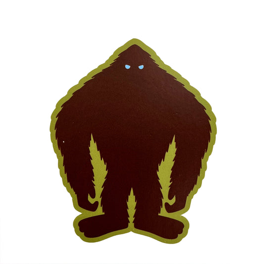 Sasquatch Silhouette cryptid die cut sticker