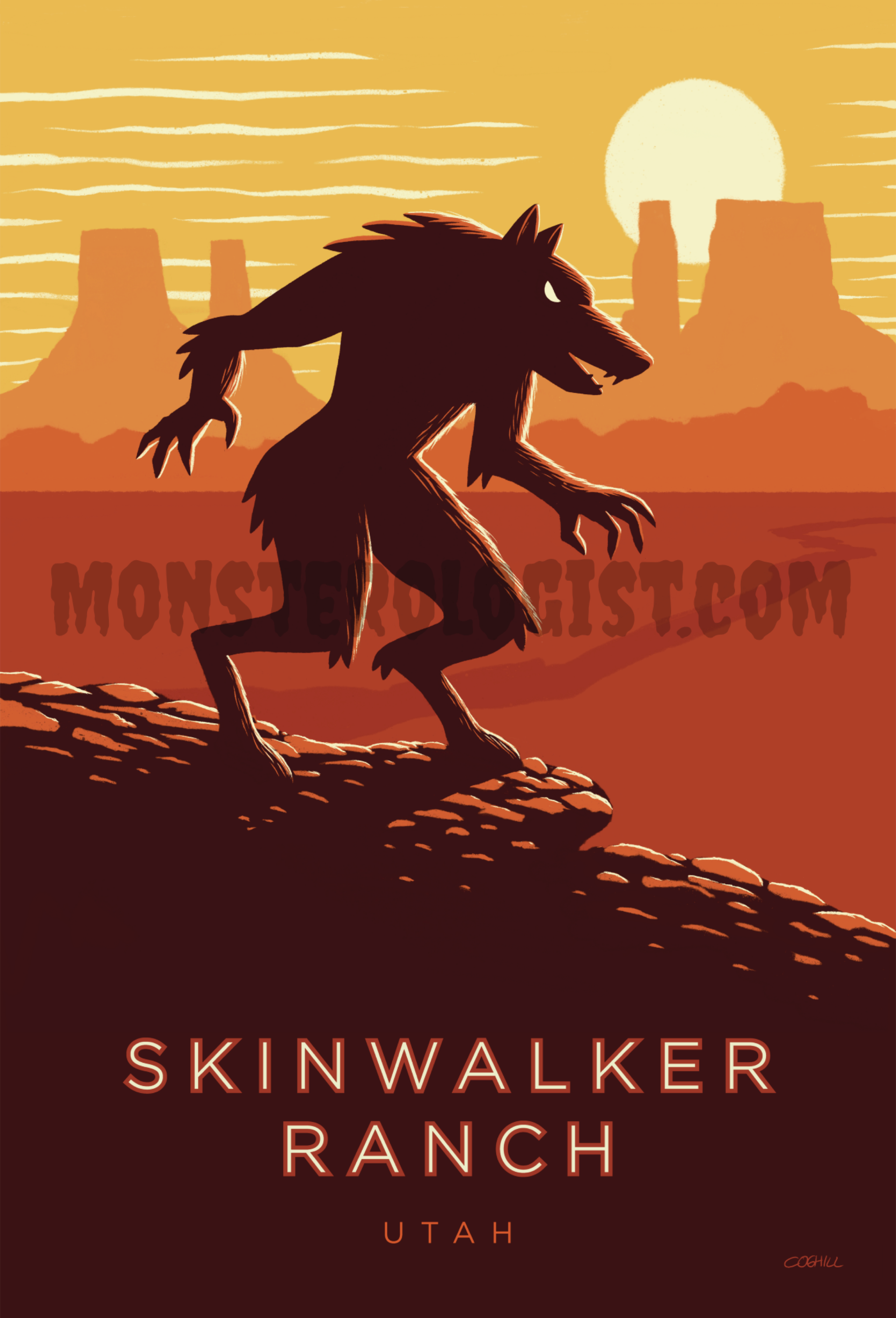 Skinwalker Ranch, Utah travel poster print 6x9 – Monsterologist